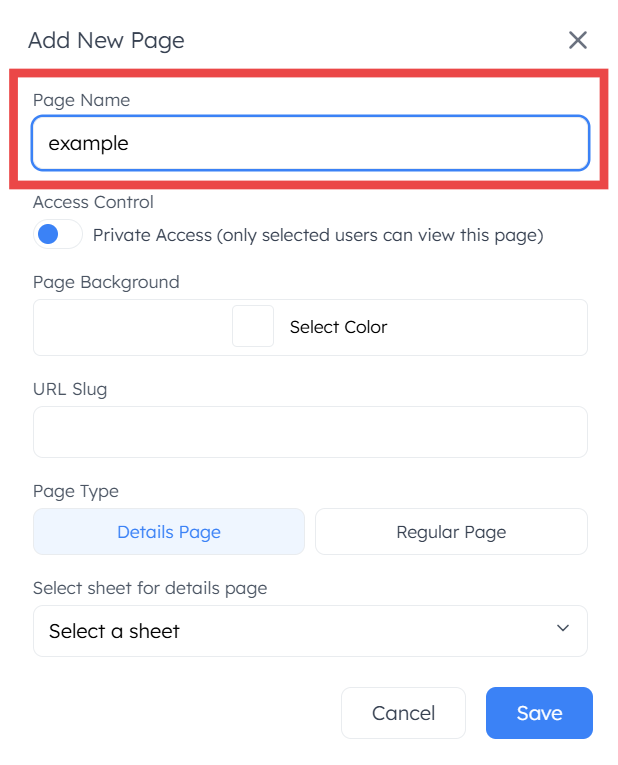 Details Page