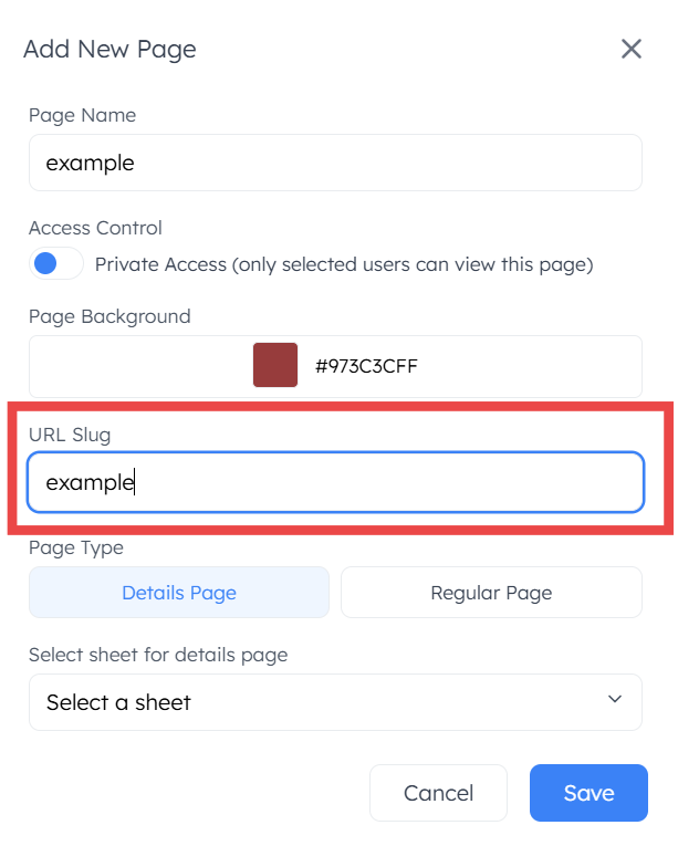 Details Page