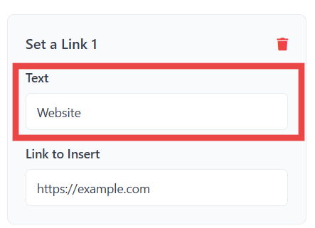 Navigation Link Text
