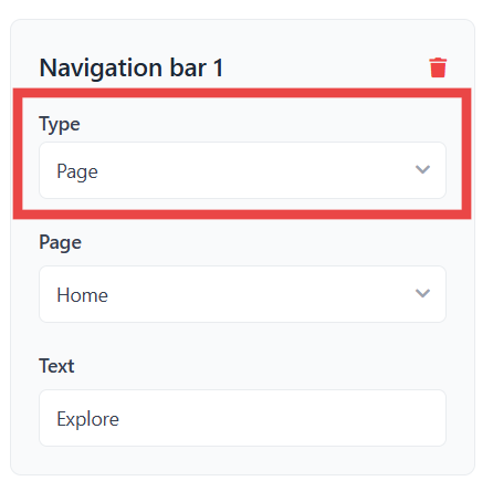 Type Navigation